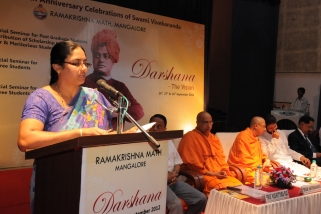 Smt Sujatha P V anchoring the event