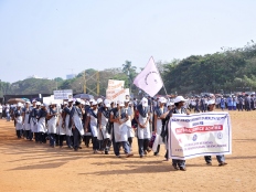 012 Students of Rajiv Gandhi Institute of Health Science in the rally