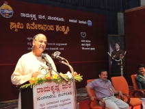176 Dr H V Narasimha Murthy, Rtd Sanskrit Professor, Kundapur addressing the gathering